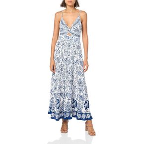 Angie Women's Floral Maxi Dress with Cutout in Kuwait