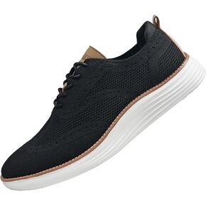 Men's Casual Dress Sneakers Business Breathable Lightweight Oxfords Fashion Comfortable Arch Support Walking Shoes
