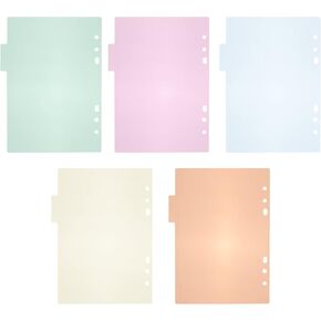 Toddmomy 10Pcs Binder Dividers Plastic Dividers Binder Dividers Classified Label for Six- Hole Planner Notebook Travel Diary Journal A5