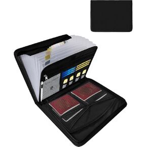 Fireproof Document Bag with Handle and Lock - Accordion File & Important Document Organizer, Holder for Documents, Birth Certificate, Passport, Citizenship Certificate, etc., and Waterproof