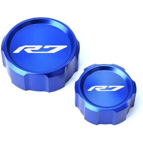 MOWOK For YAMAHA YZF R7 YZF-R7 YZFR7 2021 2022 2023 2024 Motorcycle Accessories Front Rear Brake Fluid Oil Cylinder Reservoir Cover (Black)