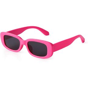 JUDOO Black Rectangle Sunglasses Women Trendy Retro Sunglasses 90s Vintage Cute Sunglasses UV400 Protection