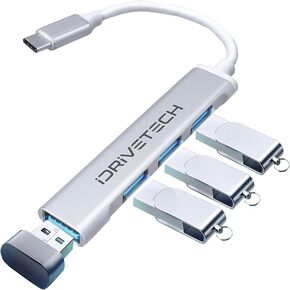 USB C Hub Multiport Adapter - iDriveTech 4 in 1 USB Type C to 4 USB 3.0 - Compatible with MacBook and USB Type C Devices
