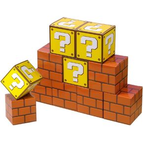 SUYEPER Super Theme Treat Boxes For Birthday Party Favors Decorations Supplies Brick and Question Boxes Party Gifts (12PCS)