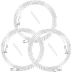 Oxygen Tubing - Extension High Flow Oxygen Tubing Transparent Crush Resistant Oxygen Extension Tube with Connectors - 5 Foot - Pack of 3 Tubes