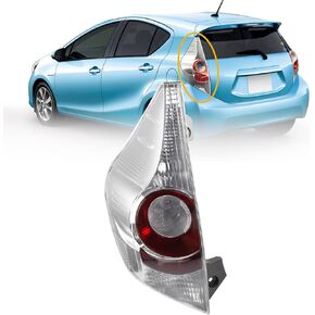 Dasbecan Right Tail Light Compatible with 2012 2013 2014 Toyota Prius C Tail Light Lens Cover w/o Bulbs Replaces # 81551-52A80