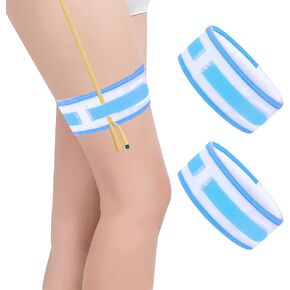 2 Pcs Catheter Stabilization Device,Catheter Bag Holder,Leg Strap for Urine Drainage Bag,Anti Slip Leg Holder for Catheter Bag,Essential Catheter Supplies