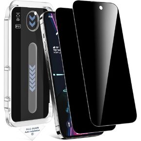 IPROKKO 2 Pack iPhone 14 Pro Privacy Screen Protector (2022-6.1 بوصة)، [مجموعة المحاذاة التلقائية] 9H زجاج مقوى HD مضاد للتجسس فيلم أمان خاص متوافق مع iPhone 14Pro in Kuwait