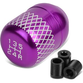 DNA MOTORING SK-5S-T1-BK Universal Type R Style Aluminum Manual 5-Speed Shift Knob,Black Coated