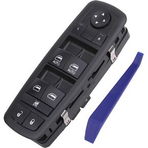 Front Left Window Switch 68231805AA Compatible with 2011-2012 Chrysler 300, 2015-2017 Chrysler 200, 2011-2014 Dodge Charger, 2016 Ram 1500 2500 3500 4500 5500 4-Door Replace 68139805AB