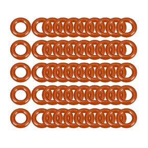 [50 Pcs] Silicone O-Rings Red 11mm OD 6.2mm ID 2.4 mm Width, Metric VMQ Sealing Gasket for Cup Lids, Coffee Maker, Brewing Fitting, Washer, Filter, Pump, Plumbing, Hose, Gauge, Auto, Machine