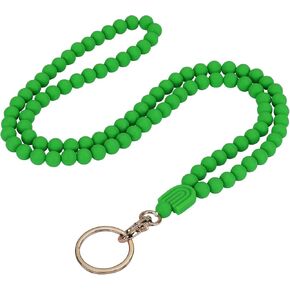 Beaded Silicone Beads Lanyards Teacher Lanyards for ID Badges and Keys Breakaway Gift for Women Nurse Teacher