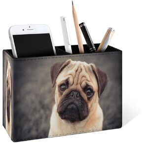 Famame Honeycomb Cute Bee Pencil Holder for Desk, Leather Desktop Container Pen Cup Storage Study Table Pen Organizer Makeup Brushes Holder for Office Home