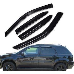 Lightronic WV94319 Outside-Mount Side Window Visor Deflector Rain Guard, Dark Smoke, 4-Pieces Set, Fits 2005-2009 Chevrolet Equinox & Pontiac Torrent