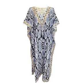 Chic Pullover Kaftan Summer Dresses for Women Provide Sunblock as Swimsuit Cover up