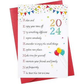 WhatSign Retirement Cards for Woman Men - 2024 Retirement Gifts Happy Retirement Gifts Card with Envelope Retired Gifts for Coworker Teacher
