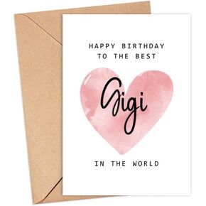 Happy Birthday To The Best Gigi In The World Card - Gigi Birthday Card - Gigi Card - Mother's Day Gift - Happy Birthday Card Happy Birthday Mom