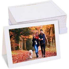 BEST PAPER GREETINGS 36 Pack Photo Frame Cards 5x7 inch - Photo Insert Cards with Envelopes for Wedding, Thank You, Anniversary, Birthday Pictures