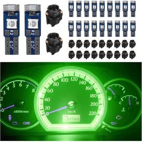Kewucn 20PCS T5 LED Lights for Car Dashboard, 3030 Super Bright Interior Led Light Bulbs with Twist Socket, Auto Instrument Panel Gauge Indicator Bulb Replacement, Car Accessories (Blue)