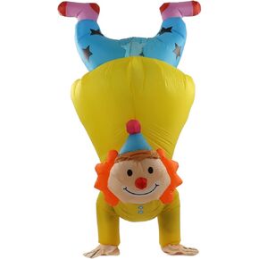 Atyhao Inflatable Handstand Clown Costume, Waterproof Halloween Upside Down Clown Inflatable Costume for Weddings Parties in Kuwait
