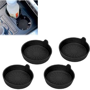 4 عبوات من قواعد أكواب السيارة، قاعدة مجوفة قابلة للإزالة، قاعدة أكواب مضادة للانزلاق من السيليكون للسيارة، مناسبة لمعظم حاملات الأكواب الداخلية للسيارات المضادة للانسكاب (سهم أسود) in Kuwait