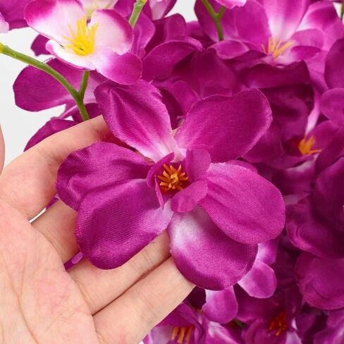 27'' Artificial Orchid Stems Purple Blue Silk Turquoise Orchids Flowers for Wedding Bridal Bouquet Boutonniere Wreath Table Centerpiece Outdoor Decor (12 Stems) in Saudi Arabia