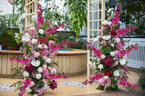 Bougainvillea Artificial Flowers 12PCS Silk Bougainvillea 31.50" Long Stem Fake Bougainvillea Branches Pink Faux Flowers Vines for Wedding Centerpieces Home Garden DIY Decor (Deep Pink) in Saudi Arabia
