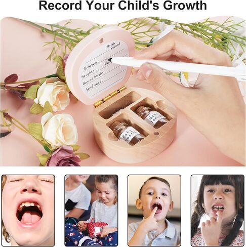 Baby Teeth Box,Tooth Holders for Kids Keepsake,Tooth Boxes for Lost Teeth for Kids,Teeth Storage Holder,Dropped Tooth Keepsake Storage Box to Keep the Childhood Memory,Gift for Baby Boy in Saudi Arabia