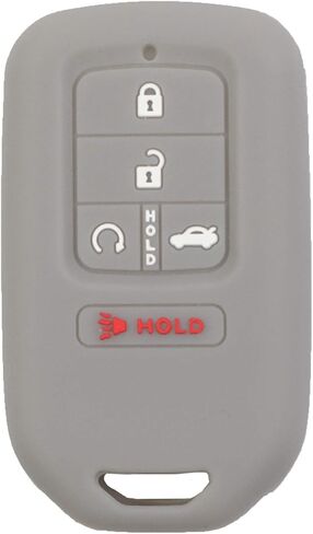 2 قطعة 5 أزرار مطاطية ذكية لمفتاح فوب غطاء حماية دخول بدون مفتاح متوافق مع Honda 2016 2017 2018 2019 2020 2021 Accord Civic CR-V CRV Pilot أسود وردي in Kuwait