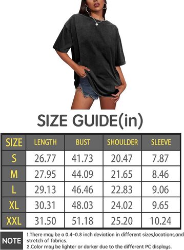 Oversized T Shirts for Women Vintage Baggy Grunge Tshirts Short Sleeve Wash Cotton Tees Y2K Tops Trendy in Saudi Arabia