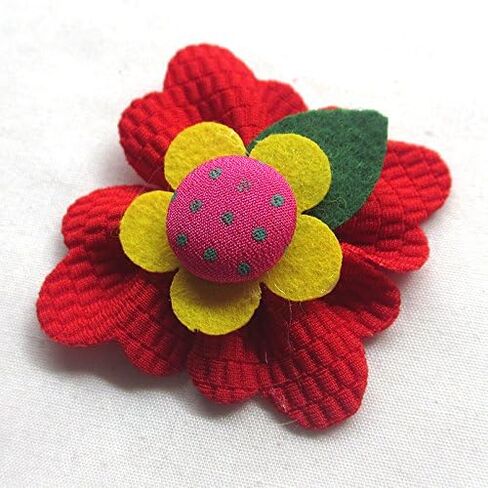 Chenkou Craft Large 6CM Padded Felt Ribbon Flowers Bow Appliques Decoration 15pcs in Saudi Arabia