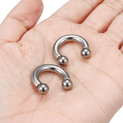 Ocptiy 2G 4G 6G 8G Titaniumm Septum Rings Medical Implant Grade Gauges Tunnels Earring Stretching kit Hypoallergenic Septum Nose Ring Ear Hoop Earring Piercing Jewelry Women Men 12mm 14mm 16mm in Saudi Arabia