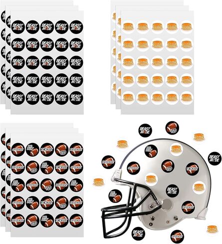 300 Pcs Football Helmet Decal Football Stickers Self Adhesive Helmet Stickers for Youth Hockey Baseball Softball Batting Vinyl Decal (Assorted Color, Text Style) in Saudi Arabia