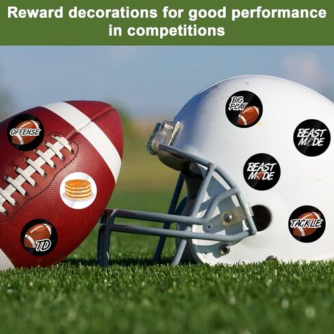 300 Pcs Football Helmet Decal Football Stickers Self Adhesive Helmet Stickers for Youth Hockey Baseball Softball Batting Vinyl Decal (Assorted Color, Text Style) in Saudi Arabia