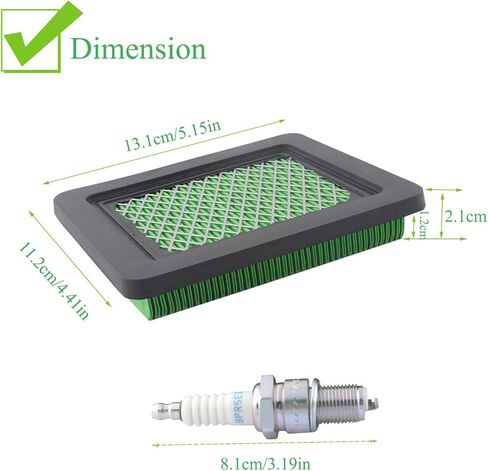 فلتر هواء 17211-ZS9-A02 مع قابس شرارة BPR5ES متوافق مع مولدات طراز EB2500C EB3000C EM3000C EU3000is (عبوة من قطعتين) in Kuwait