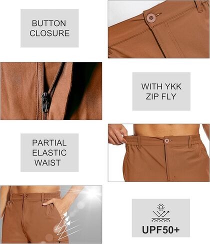 Hiking Shorts Men, Quick-Dry Fishing Shorts for Men Lightweight Stretch Work Shorts Causal Travel in Kuwait