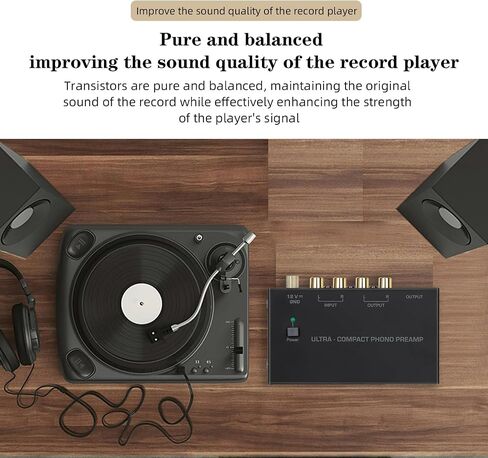 Compact Phono Turntable Preamp,Electronic Audio Stereo Phonograph Preamplifier with RCA Input in Saudi Arabia