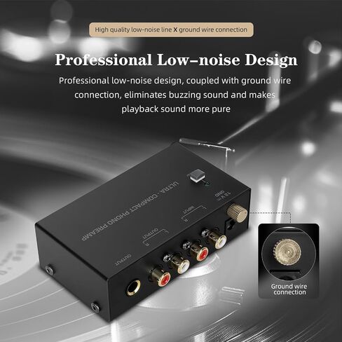 Compact Phono Turntable Preamp,Electronic Audio Stereo Phonograph Preamplifier with RCA Input in Saudi Arabia