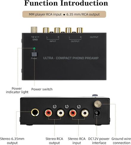 Compact Phono Turntable Preamp,Electronic Audio Stereo Phonograph Preamplifier with RCA Input in Saudi Arabia