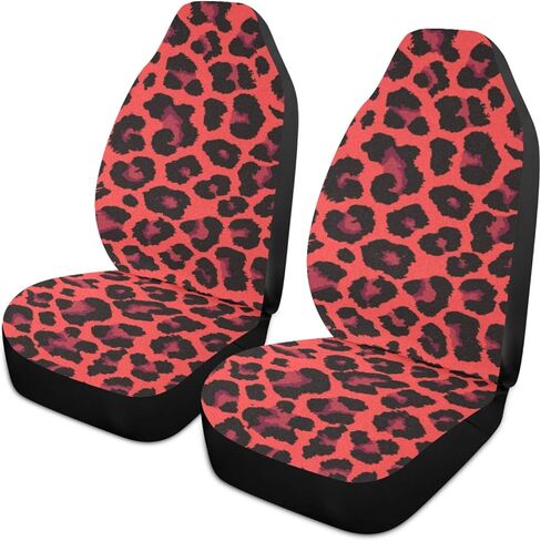 Qilmy Pink Car Seat Covers Universal Non-Slip Car Seat Cover Breathable Stain Resistant Seats Covers for Cars 2PCS in Saudi Arabia