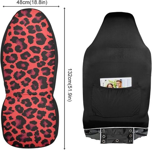 Qilmy Pink Car Seat Covers Universal Non-Slip Car Seat Cover Breathable Stain Resistant Seats Covers for Cars 2PCS in Saudi Arabia