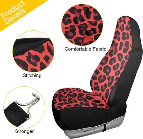 Qilmy Pink Car Seat Covers Universal Non-Slip Car Seat Cover Breathable Stain Resistant Seats Covers for Cars 2PCS in Saudi Arabia