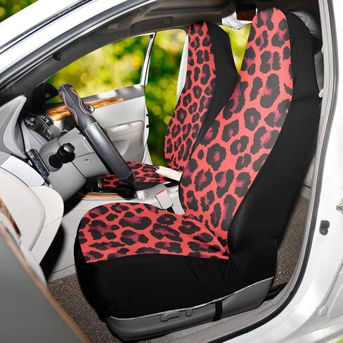 Qilmy Pink Car Seat Covers Universal Non-Slip Car Seat Cover Breathable Stain Resistant Seats Covers for Cars 2PCS in Saudi Arabia