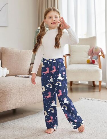 Arshiner Pajama Pants for Girls Long Sleep Plaid Pants Soft Lounge Pj Bottoms with Pockets in Kuwait