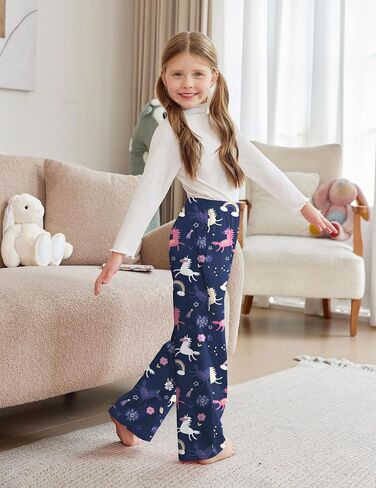 Arshiner Pajama Pants for Girls Long Sleep Plaid Pants Soft Lounge Pj Bottoms with Pockets in Kuwait