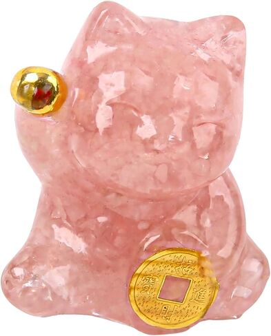 Natural Amethyst Cat Crystal Statue,Hand Carved Purple Cat Crystal Statue for Healing,Office, Home Decor for Cat Lovers in Saudi Arabia