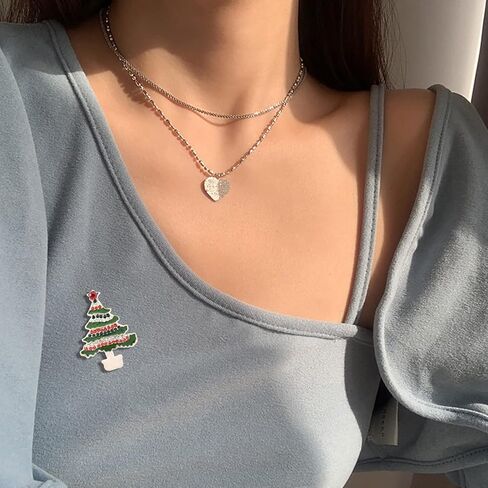 عيد الميلاد بروش دبابيس الكريستال شجرة عيد الميلاد ندفة الثلج الرنة جلجل جرس دبابيس عطلة حزب هدية للنساء in Kuwait