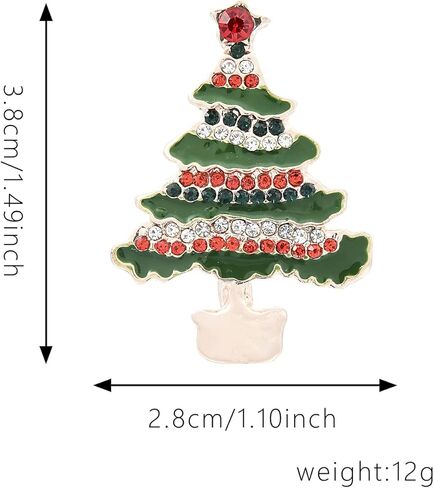 عيد الميلاد بروش دبابيس الكريستال شجرة عيد الميلاد ندفة الثلج الرنة جلجل جرس دبابيس عطلة حزب هدية للنساء in Kuwait