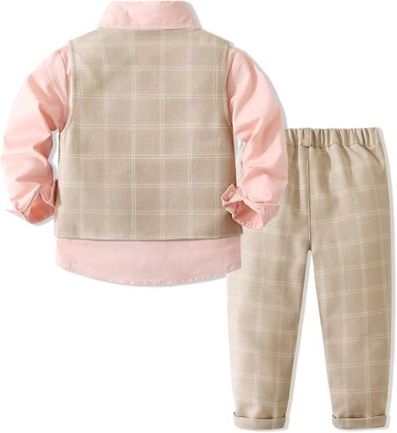 Baby Boys Toddler Suit Clothes Sets Casual Dress Shirts Pants Gentleman Outfits Suits 18 Month 5 Years in Saudi Arabia