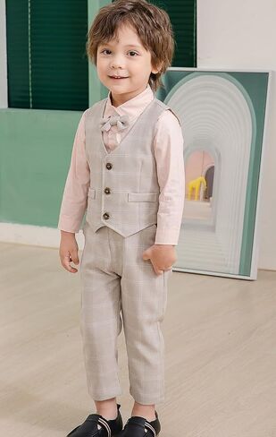 Baby Boys Toddler Suit Clothes Sets Casual Dress Shirts Pants Gentleman Outfits Suits 18 Month 5 Years in Saudi Arabia